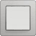 Sedna rocker switch (white insert, brushed aluminium frame)